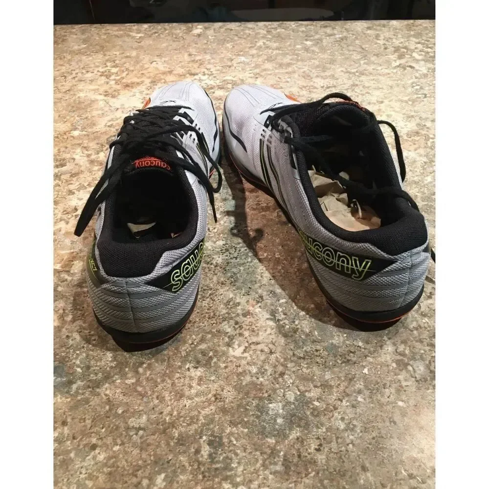 Saucony Men's Kilkenny XC7 Gray and Orange Athletic Shoes - Size 13
